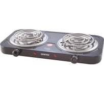 Электрическая плитка Centek CT-1509 Black 2 конфорки, ТЭН, 140 мм, 2000 Вт, индикатор работы
