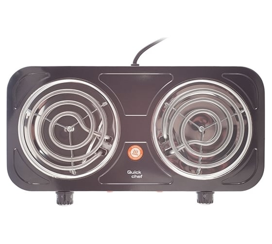 Электрическая плитка Centek CT-1509 Black 2 конфорки, ТЭН, 140 мм, 2000 Вт, индикатор работы