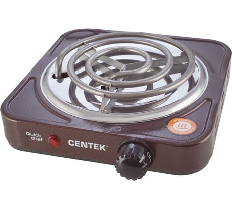 Электрическая плитка Centek CT-1508 Siberia 1 конфорка, ТЭН, 140 мм, 1000 Вт, индикатор работы