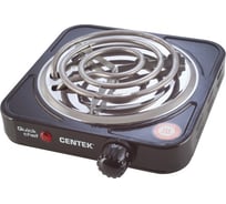 Электрическая плитка Centek CT-1508 Black 1 конфорка, ТЭН, 140 мм, 1000 Вт, индикатор работы