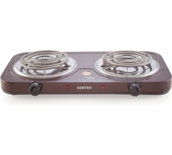 Электрическая плитка Centek CT-1509 Siberia 2 конфорки, ТЭН, 140 мм, 2000 Вт, индикатор работы