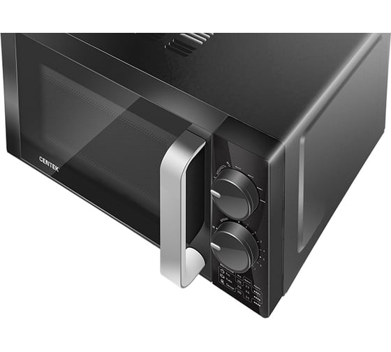 Микроволновая печь Centek СВЧ CT-1581 черный, 700W, 20 л, 6 режимов, диаметр тарелки 245 мм, таймер, подсветка