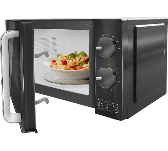 Микроволновая печь Centek СВЧ CT-1581 черный, 700W, 20 л, 6 режимов, диаметр тарелки 245 мм, таймер, подсветка