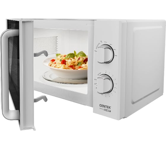 Микроволновая печь Centek СВЧ CT-1576 белый, 700W, 20 л, 6 режимов, диаметр тарелки 245 мм, таймер, подсветка