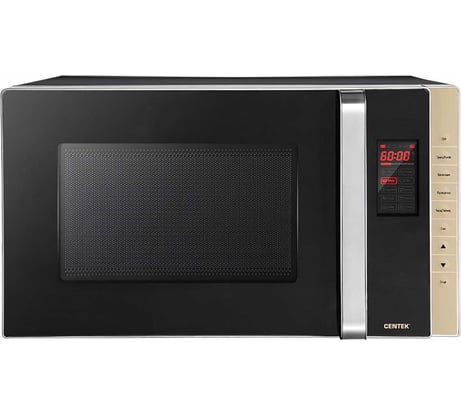 СВЧ Centek черный 1300Вт, 23л, гриль/конвекция, 10 программ, подсветка, открывание ручкой CT-1561