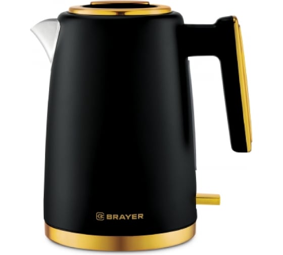 Электрический чайник BRAYER VNQ by STRIX 2200 Вт, 1,7 л, нержавеющая сталь, автоотключение BR1017