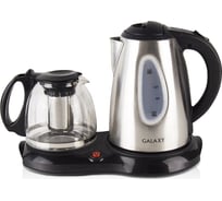 Набор для приготовления чая Galaxy LINE GL 0403, 2220 Вт, чайник - 1,8 л, стекл-й заварочный чайник - 1 л, функ-я поддержания темп-ры завар-го чайника 7010204030