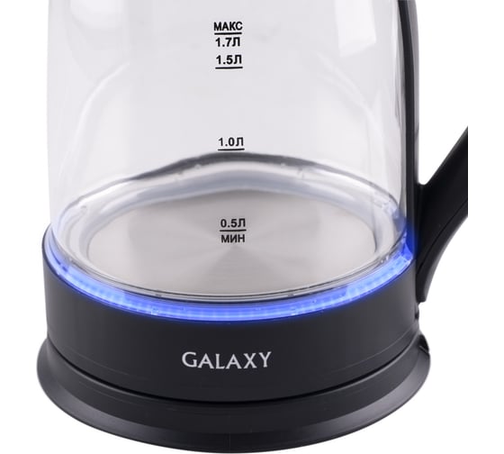 Электрический чайник Galaxy GL 0553 черный 2200 Вт, объем 1,7 л гл0553черн