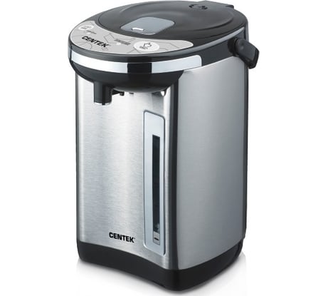 Термопот Centek CT-1084 сталь, 6.0 л, 800 Вт, 2 способа подачи, повторное кипячение, двойная защита