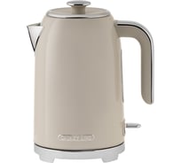Чайник электрический Galaxy LINE GL 0348, крем-брюле, металл, 2200 Вт, 1,7 л, корпус из нерж. стали AISI 304, STRIX контроллер, шкала уровня воды 7010103480