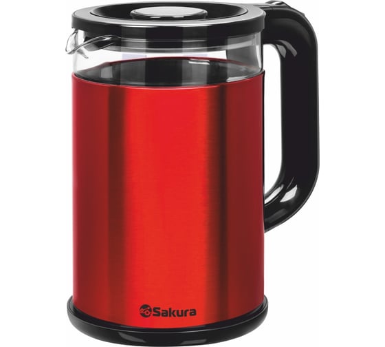 Чайник электрический Sakura SA-2742MR (1.8) стекл. двухслойн. подсв. УТ000003364
