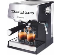 Кофеварка рожковая Sakura SA-6114 1.6л, 20бар, 1000Вт РТ-00069185