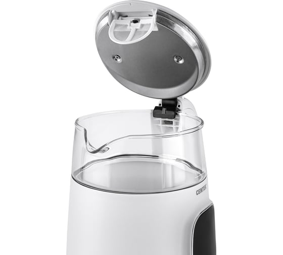 Чайник Centek 1.7л, 2200Вт, 2стенки, Стекло LED-дисплей, t:40/80/90/100С, сенсорный подогрев CT-0052 White