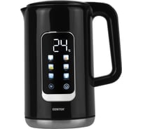 Чайник Centek CT-1003 (чёрный) 1,7л 2200Вт 2стенки Сталь без шва Умный Сенсор LED-дисплей CT-1003 Black