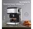 Кофеварка рожковая SONNEN CM8501 ручной капучинатор, 1100Вт, 1,5л, 15бар, черная/серебро, 456335 15