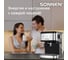 Кофеварка рожковая SONNEN CM8501 ручной капучинатор, 1100Вт, 1,5л, 15бар, черная/серебро, 456335 16