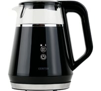 Чайник Centek стекло 1л, 1100Вт, LED подсветка, цифров дисплей, защита от вкл б/воды, фильтр CT-0019