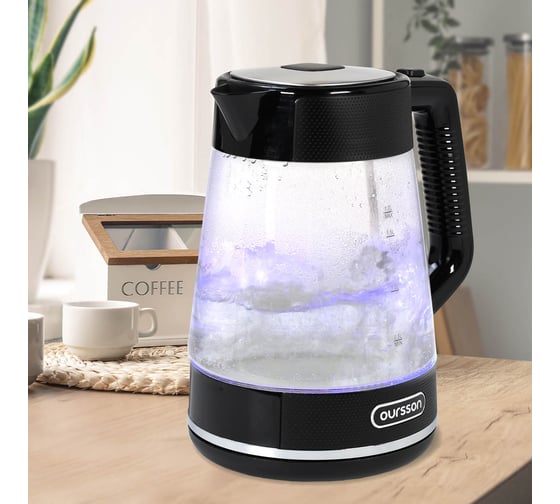 Электрический чайник (Черный) OURSSON KE1747G/BL 1