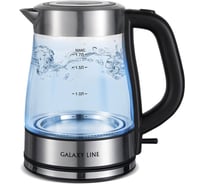Чайник электрический Galaxy LINE GL 0565, 1.7 л, черный, стекло, 2200 Вт 7010105650