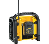 Аккумуляторный радиоприемник Dewalt 12/18 В, с возможностью работы от сети, без АКБ и ЗУ, DCR020 DCR020-QW