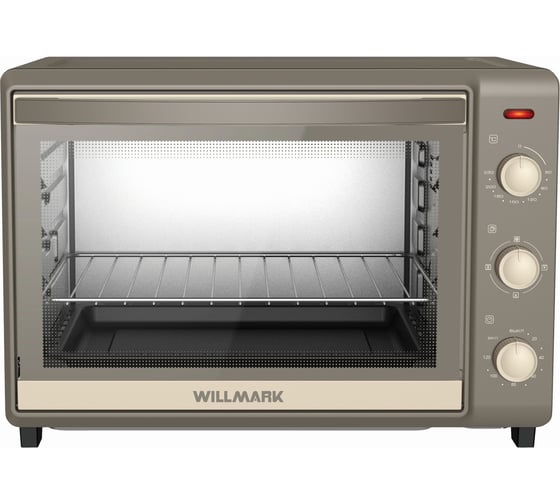 Мини-печь Willmark WOC-452GB (45л,конвекц,таймер,4 линейных ТЭНа,реж.беспрерывн.раб,беж/сер,1800Вт) 1001664 1