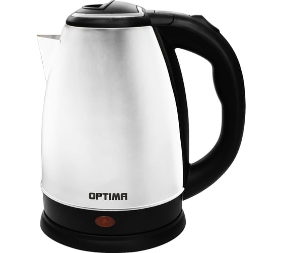 Чайник электрический Optima EK-1808SS (1,8л, поворот на 360 градусов, корп, из нерж, стали) (Белый) 2002316 1