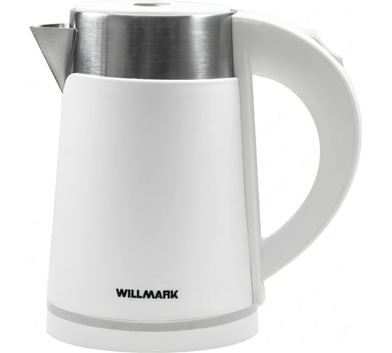 Чайник электрический Willmark WEK-1008PS (мощ, 1000,, объ, 0,8л,, корп, из нерж,сталь, и пластик, бел,) 2001904 1