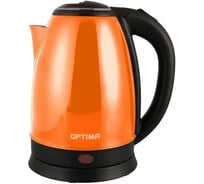 Чайник электрический Optima EK-1808SS (1,8л, поворот на 360 градусов, корп, из нерж, стали) (Оранжевый) 2002318