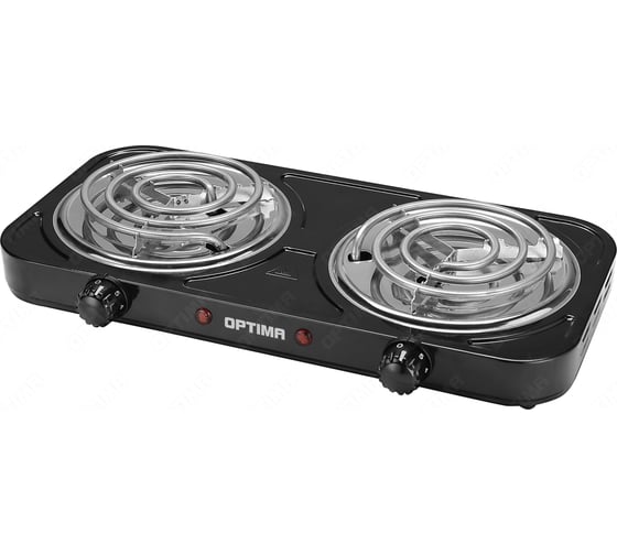 Плита элек. Optima OS-210TB (2 спиральные конфорки*140mm, 2000Вт) 2000623