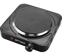 Плита элек. Optima OS-111B (1 чугунная конфорка*155 mm,1000Вт, корпус из нерж.стали, цвет черный) 2000625