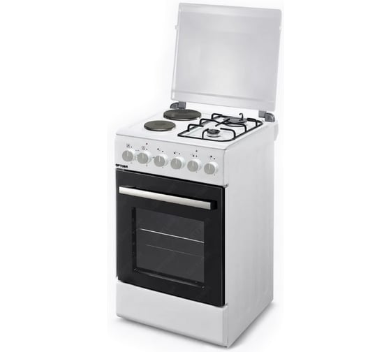 Плита комбинированная Optima FS-1256 (50*60, 2 газ/2 эл.конфорки, эл.духовка) (Белый) 1002477 1