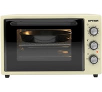 Мини-печь Optima MO-38B (38л,лампа,таймер,2 противня,решетка,беж.,1400Вт) 2003559