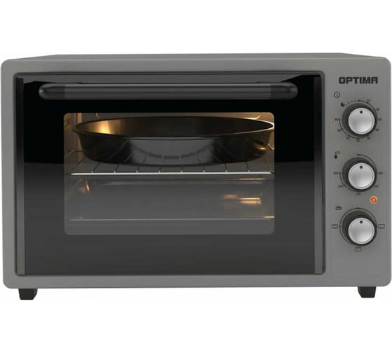 Мини-печь Optima MO-38BL (38л,лампа,таймер,2 противня,решетка,черн.,1400Вт) 2003557 1