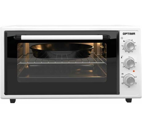 Мини-печь Optima MO-48WF (48л,эмал.внутр.поверх,конвекция,лампа,таймер,белый,1600Вт) 2003566