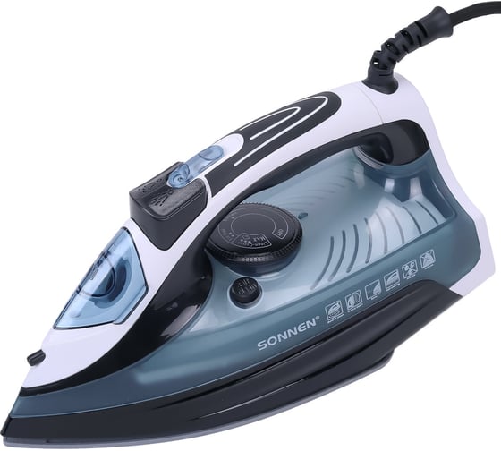Утюг паровой SONNEN SI-2283, 2400 Вт, керамическое покрытие, антикапля, антинакипь, синий 456995 1