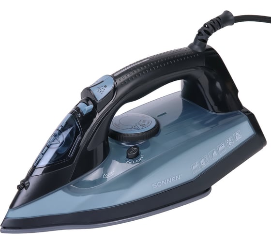 Утюг паровой SONNEN SI-2099, 2400 Вт, керамическое покрытие, антикапля, антинакипь, синий, 456996 1