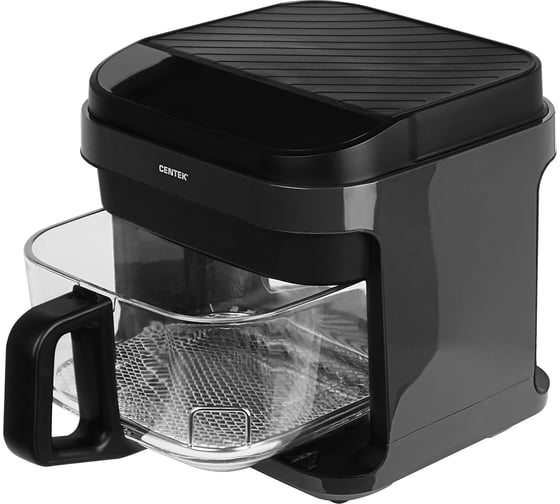 Аэрогриль Centek 5,5л, 1350Вт, сенсорное управление, решетка, прокладка, карбон. тэн CT-3101 1
