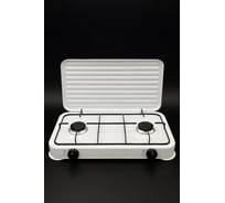 Плита газовая настольная двухконфорочная Pegas белая 150221