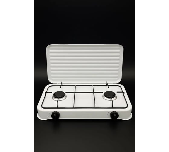 Плита газовая настольная двухконфорочная Pegas белая 150221 1