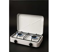 Плита газовая настольная BlackWeld двухконфорочная, белая 150221