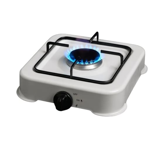 Плита газовая настольная BlackWeld одноконфорочная, белая 150219 1