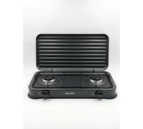 Плита газовая настольная двухконфорочная черная BlackWeld 150222