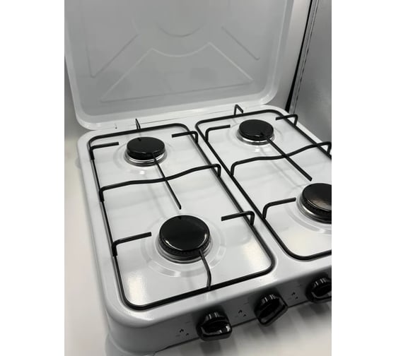 Плита газовая настольная Pegas четырехконфорочная, белая 150225 1