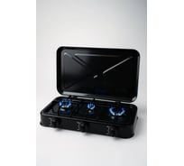 Плита газовая настольная трехконфорочная черная Pegas 150224