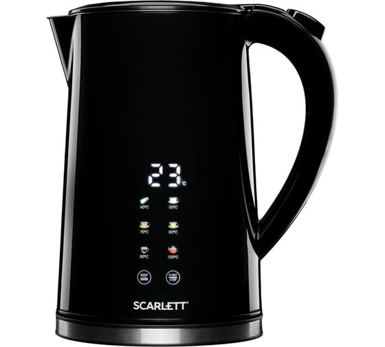 Электрический чайник Scarlett 2200 W, 1.7 L, 6 temperature modes, auto lid open SC-EK21S66 1