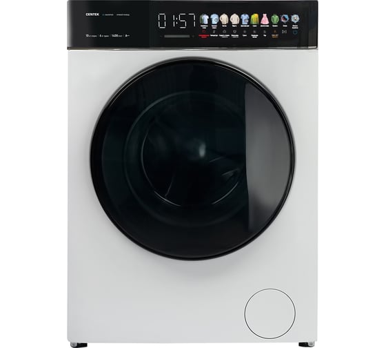 Стиральная машина Centek белый, 1400/10кг/52см/Прямой привод/Цветной сенсор/Сушка 6кг/A+++ CT-1975 1