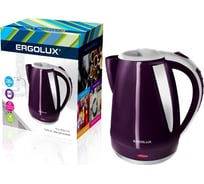 Пластиковый чайник ERGOLUX ELX-KP02-C15 фиолетово-серый, 1.8 л, 160-250В, 1500-2300 Вт 14338