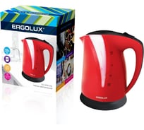 Пластиковый чайник ERGOLUX ELX-KP03-C04 красно-черный, 2.0 л, 160-250В, 1500-2300 Вт 14339