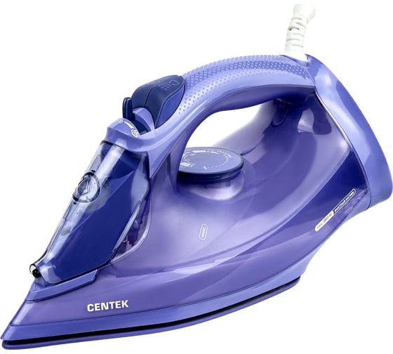 Утюг Centek фиолетовый, 2800Вт, вертикальное отпаривание, 600мл, керамика, капля-стоп, самоочистка CT-3300 1