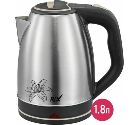 Электрический чайник RIX RKT-1803S 1,8 л металлический корпус 46437